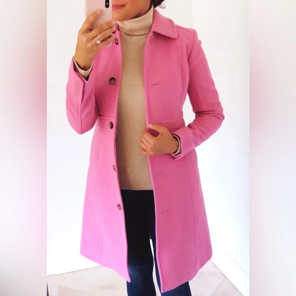 J.Crew Pink Coat Wool Lady Day - NEW with Tags - Picture 3 of 7
